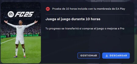 Todavía no lo sabes, pero puedes jugar gratis a EA Sports FC 25 gratis durante 10 horas si eres suscriptor de EA Play. Te enseñamos como