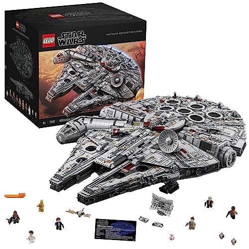 LEGO Star Wars Millennium Falcon, Maqueta de Construcción para Adultos de la Nave Estelar de Han Solo con Mini Figuras Chewbacca, Leia y C-3PO.