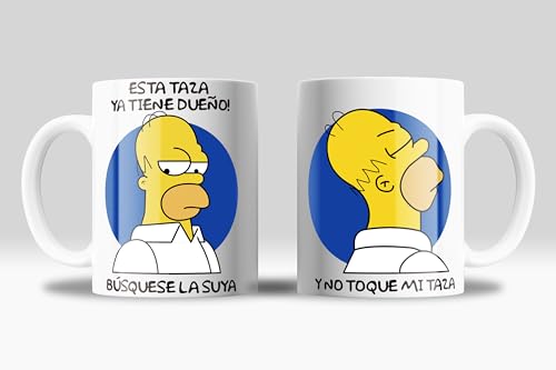 Homer Simpsons Mug - Featuring Homer and the phrase: 'This mug already has an owner...' for The Simpsons fans | Ceramic 350ml